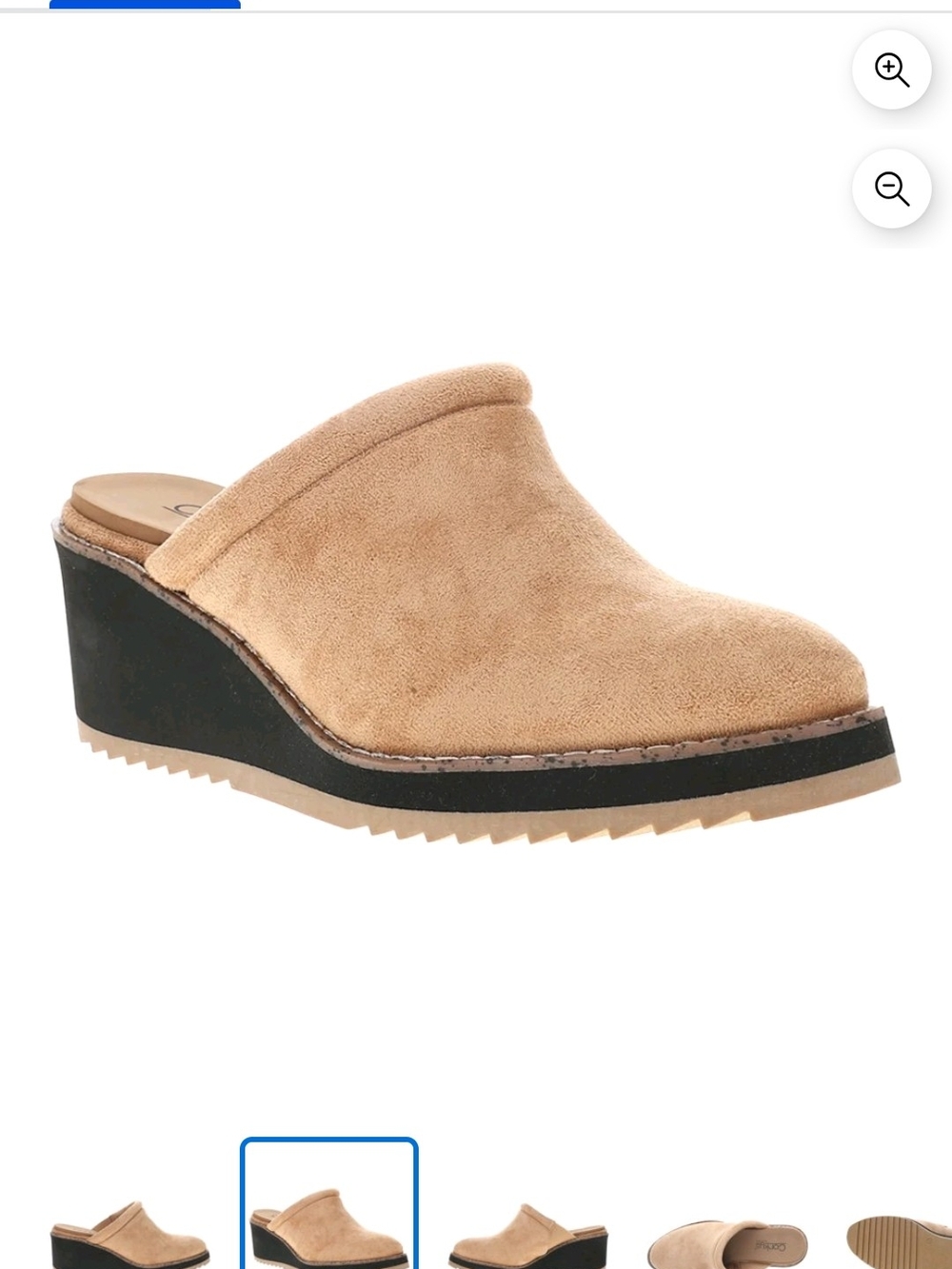 Corkys Tan Suede Wedge Mule